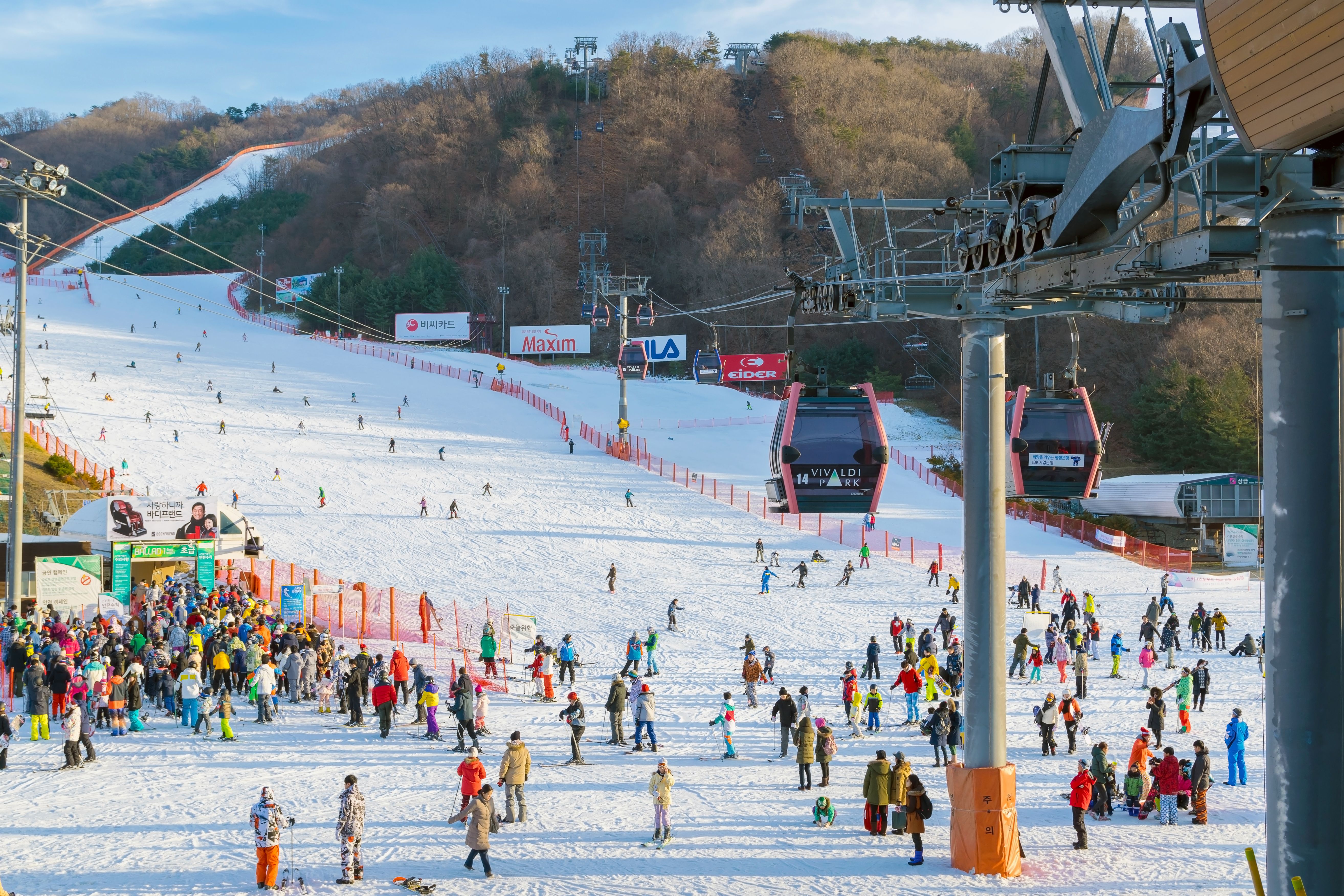 Ski enthusiasts carve through pristine white slopes while families and friends enjoy the winter fun creating lasting memories amidst the stunning backdrop of Vivaldi Park Ski World.